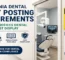 California dental X-ray posting requirements showing CAUTION X-RAY sign and radiation notice to employees for dental office compliance
