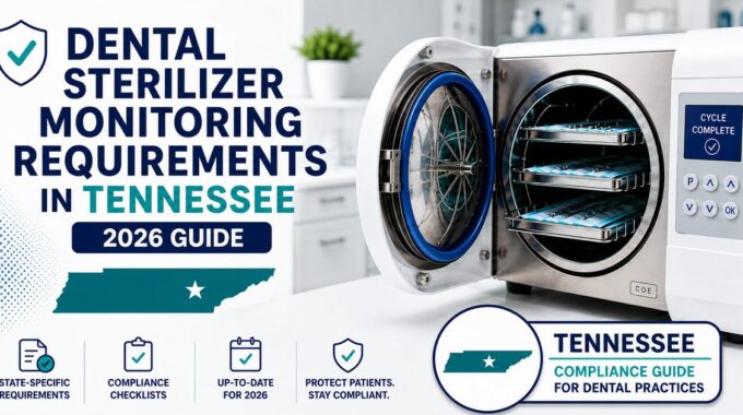 Tennessee dental spore testing requirements 2026 — Board of Dentistry 0460-01-.11 sterilizer monitoring guide