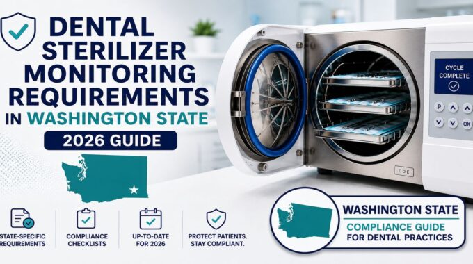 Washington state dental spore testing requirements 2026 guide — WAC 246-817-655 sterilizer monitoring
