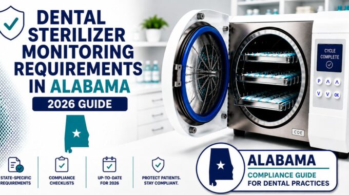 Alabama dental spore testing requirements 2026 - sterilizer biological monitoring compliance guide