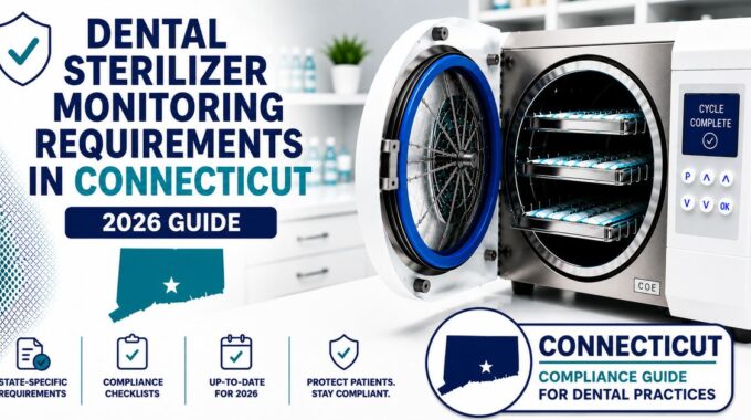 Connecticut dental spore testing requirements 2026 - sterilizer biological monitoring compliance guide