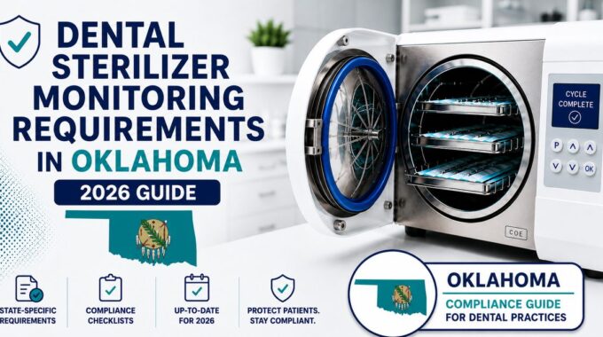 Oklahoma dental spore testing requirements 2026 — OAC 195:35-1-3 sterilizer monitoring guide
