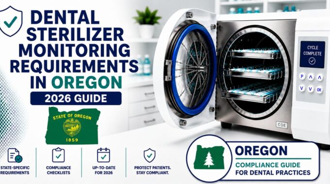 Oregon dental spore testing requirements 2026 sterilizer monitoring guide