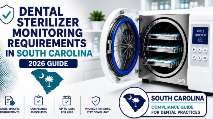 South Carolina dental spore testing requirements 2026 sterilizer monitoring guide