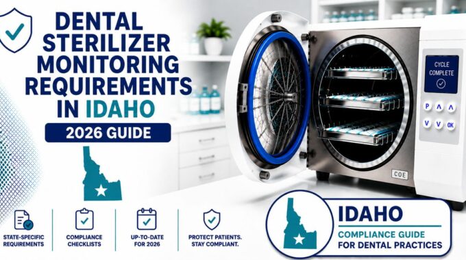 Idaho dental sterilizer monitoring and spore testing requirements 2026