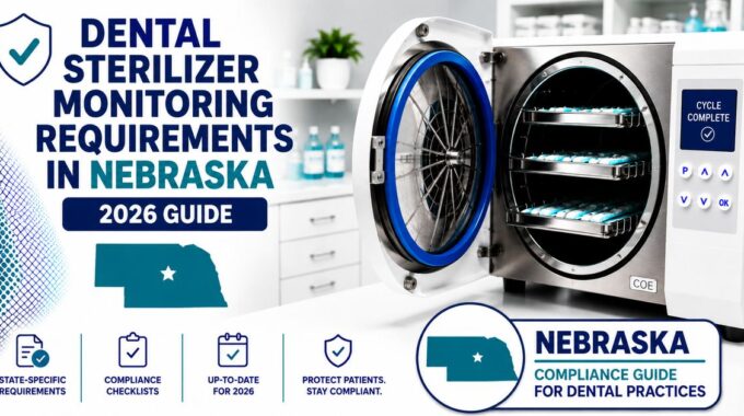 Nebraska dental sterilizer monitoring and spore testing requirements 2026