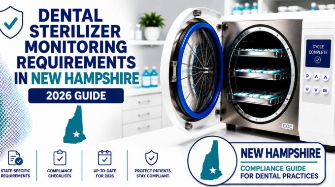 New Hampshire dental sterilizer monitoring and spore testing requirements 2026